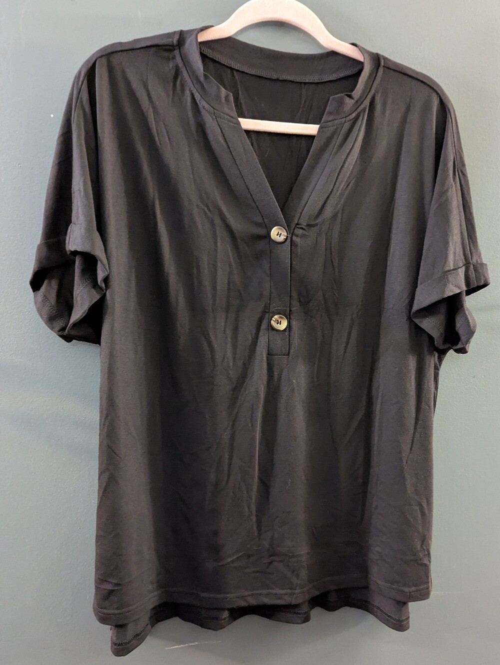 Black Blouse Women's Size XL NWT